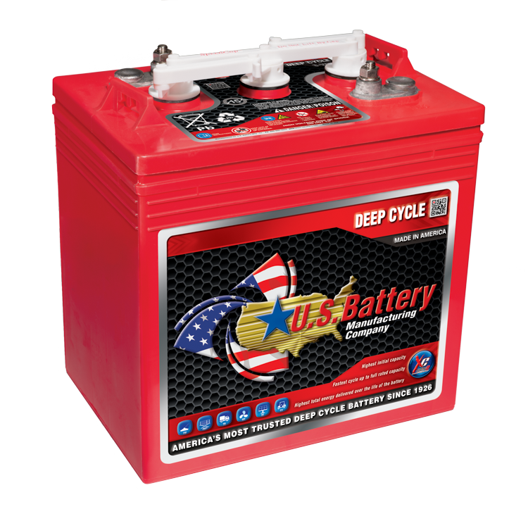 US Battery US 2200 XC2 6V 232Ah flooded deep-cycle golf cart battery